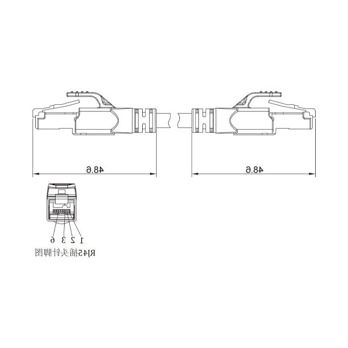 RJ45公头直型转RJ45公头直型、双端预铸PVC非柔性电缆、带屏蔽、绿色护套、0C4201-XXX